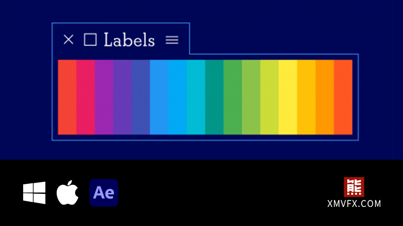 AE脚本丨图层关键帧项目面板标签颜色批量管理工具Labels V4.0.2 丨汉化版+英文-熊喵VFX